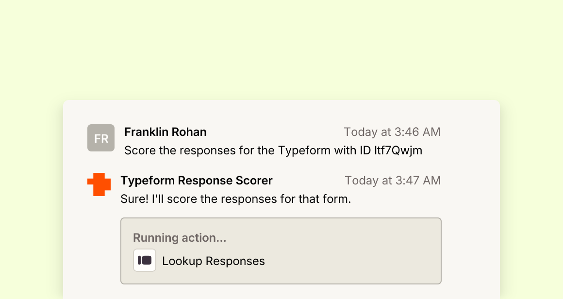 Typeform Response Scorer