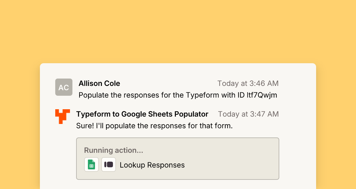 Typeform to Google Sheets Populator